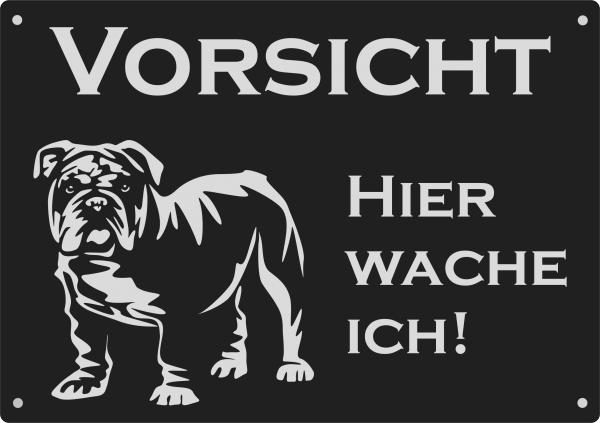 Old English Bulldog | Aluminium Warnschild